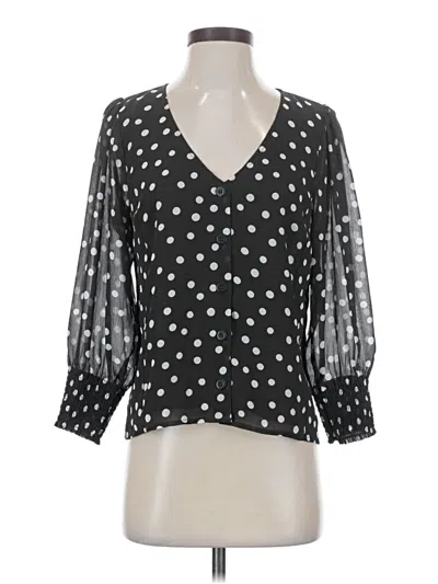 Pre-owned Madewell 3/4 Sleeve Blouse In Black