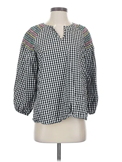 Pre-owned Madewell 3/4 Sleeve Blouse In Black