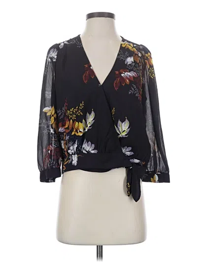 Pre-owned Madewell 3/4 Sleeve Blouse In Black