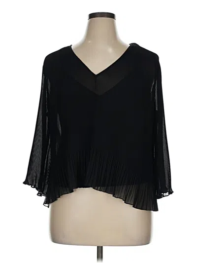 Pre-owned Madewell 3/4 Sleeve Blouse In Black