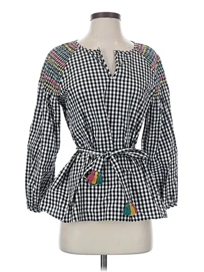 Pre-owned Madewell 3/4 Sleeve Blouse In Black