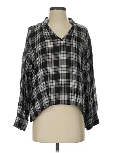 Pre-owned Madewell 3/4 Sleeve Blouse In Black