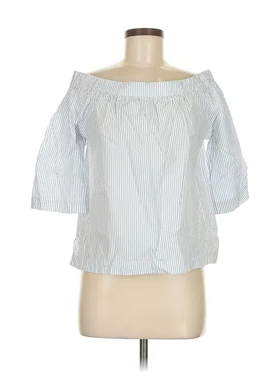 Pre-owned Madewell 3/4 Sleeve Blouse In Blue