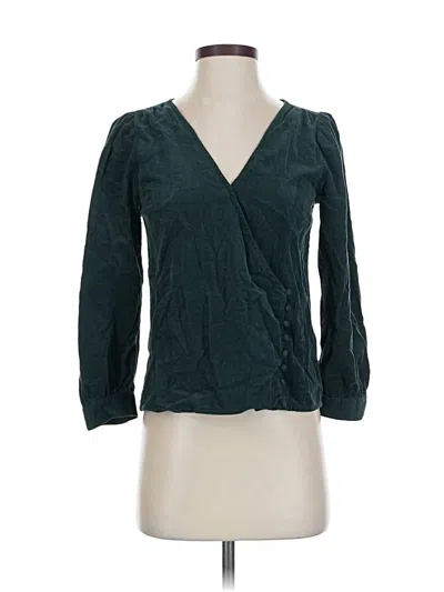 Pre-owned Madewell 3/4 Sleeve Blouse In Blue