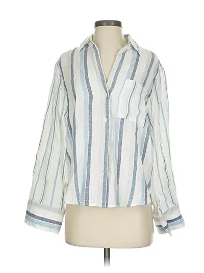 Pre-owned Madewell 3/4 Sleeve Blouse In Blue