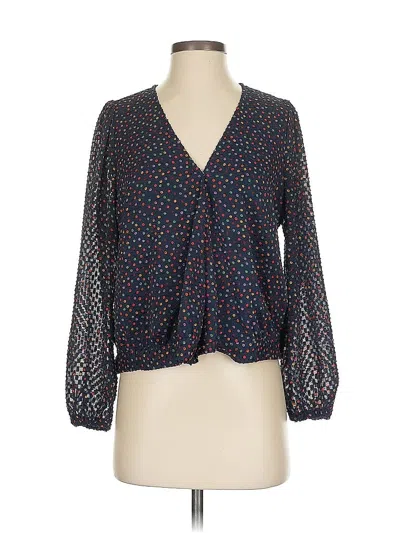 Pre-owned Madewell 3/4 Sleeve Blouse In Blue