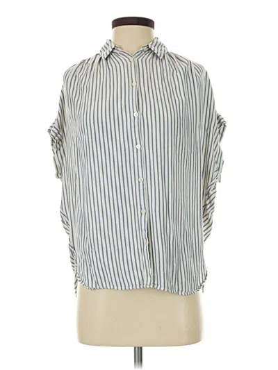 Pre-owned Madewell 3/4 Sleeve Blouse In Blue