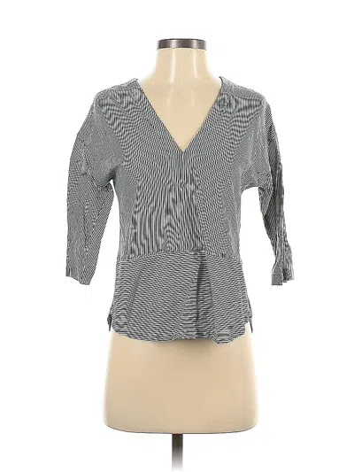 Pre-owned Madewell 3/4 Sleeve Blouse In Gray
