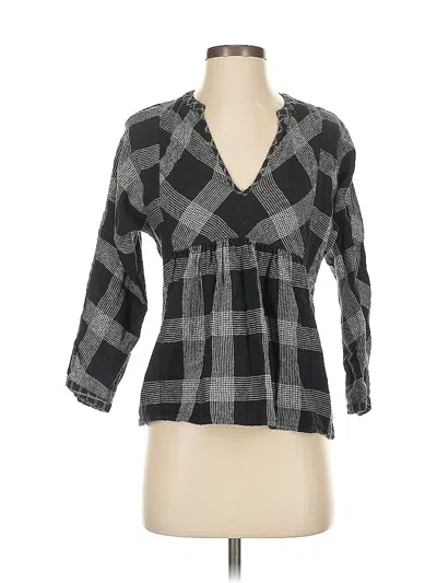 Pre-owned Madewell 3/4 Sleeve Blouse In Gray