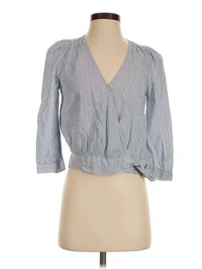 Pre-owned Madewell 3/4 Sleeve Blouse In Gray