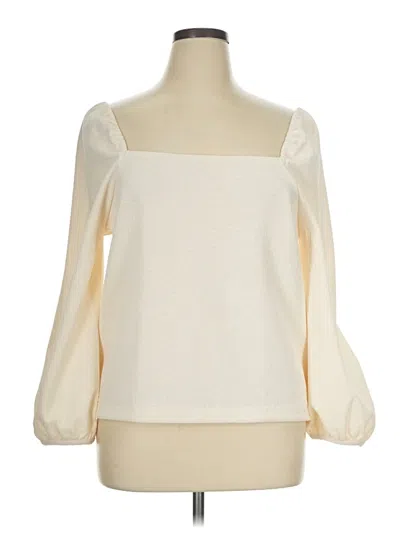 Pre-owned Madewell 3/4 Sleeve Blouse In Ivory