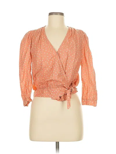 Pre-owned Madewell 3/4 Sleeve Blouse In Orange