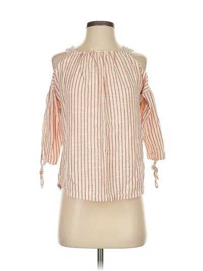 Pre-owned Madewell 3/4 Sleeve Blouse In Orange