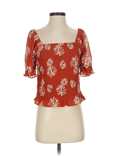 Pre-owned Madewell 3/4 Sleeve Blouse In Orange