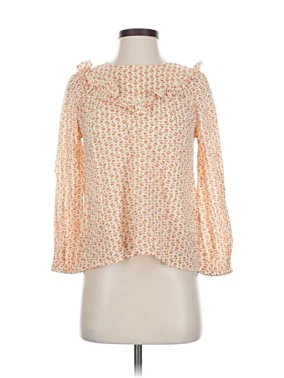 Pre-owned Madewell 3/4 Sleeve Blouse In Orange