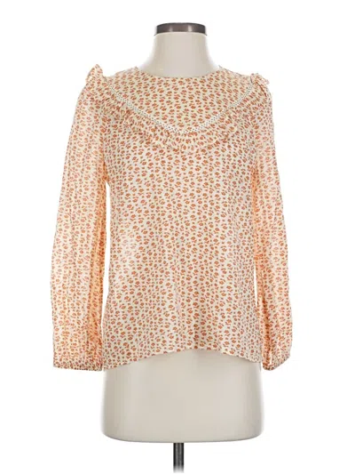 Pre-owned Madewell 3/4 Sleeve Blouse In Orange