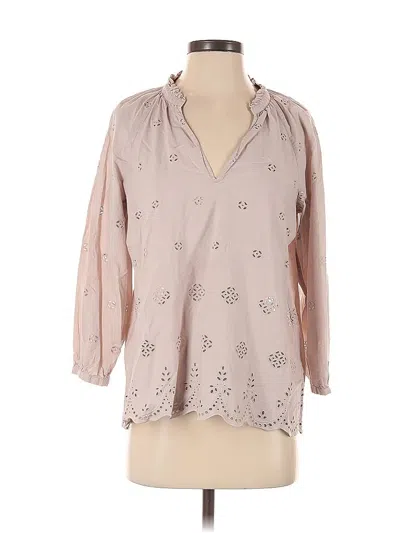 Pre-owned Madewell 3/4 Sleeve Blouse In Pink