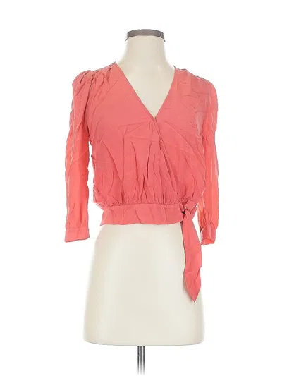 Pre-owned Madewell 3/4 Sleeve Blouse In Pink