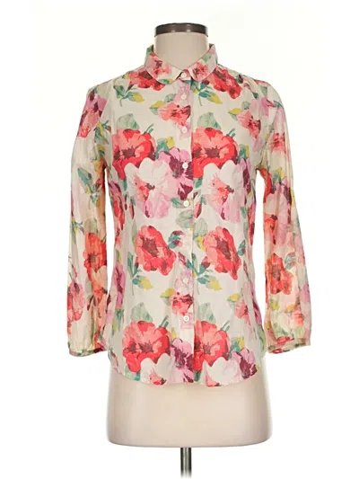 Pre-owned Madewell 3/4 Sleeve Blouse In Pink