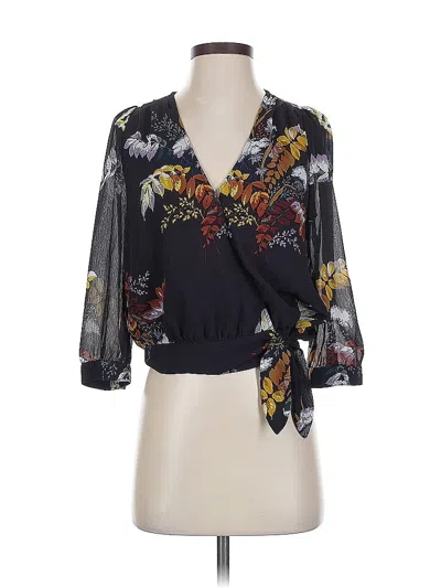 Pre-owned Madewell 3/4 Sleeve Blouse In Purple