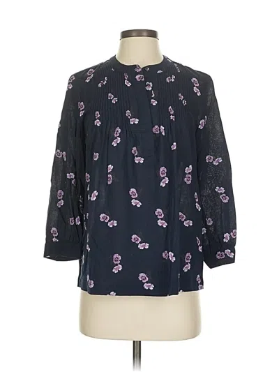 Pre-owned Madewell 3/4 Sleeve Blouse In Purple