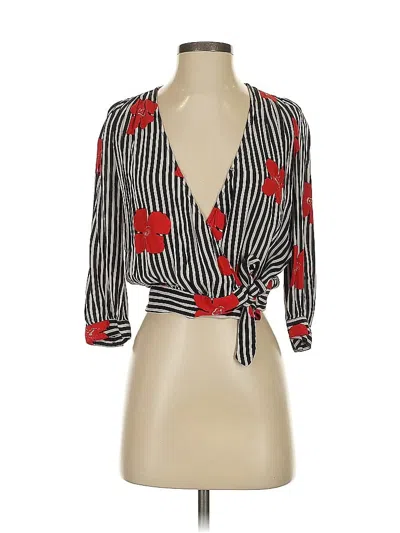 Pre-owned Madewell 3/4 Sleeve Blouse In Red