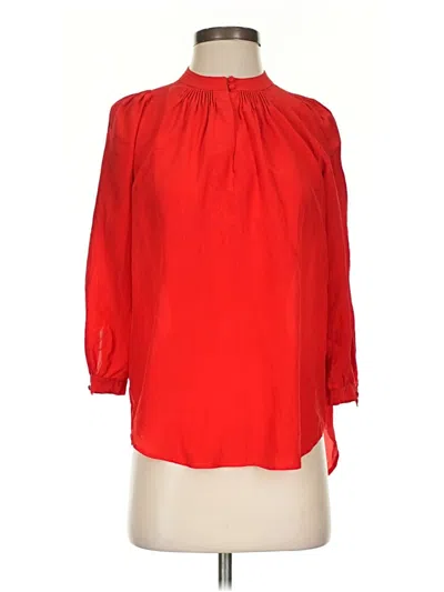 Pre-owned Madewell 3/4 Sleeve Blouse In Red