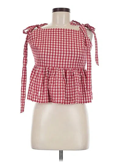 Pre-owned Madewell 3/4 Sleeve Blouse In Red