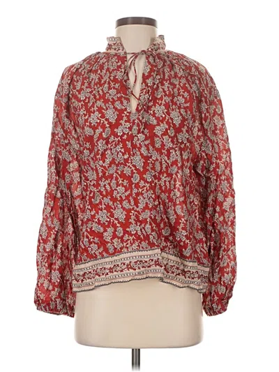 Pre-owned Madewell 3/4 Sleeve Blouse In Red