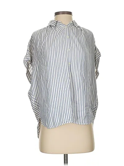 Pre-owned Madewell 3/4 Sleeve Blouse In Silver