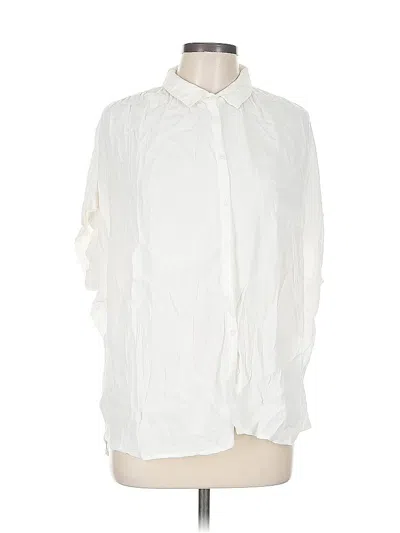 Pre-owned Madewell 3/4 Sleeve Blouse In White