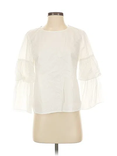 Pre-owned Madewell 3/4 Sleeve Blouse In White