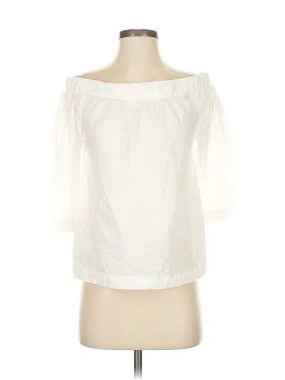 Pre-owned Madewell 3/4 Sleeve Blouse In White