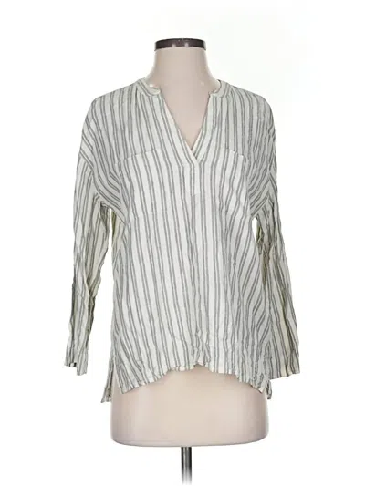 Pre-owned Madewell 3/4 Sleeve Blouse In White
