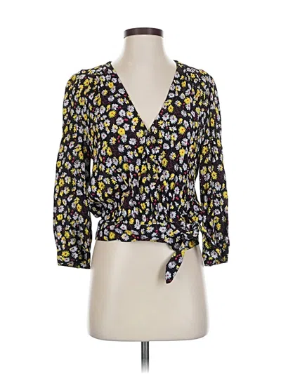 Pre-owned Madewell 3/4 Sleeve Blouse In Yellow