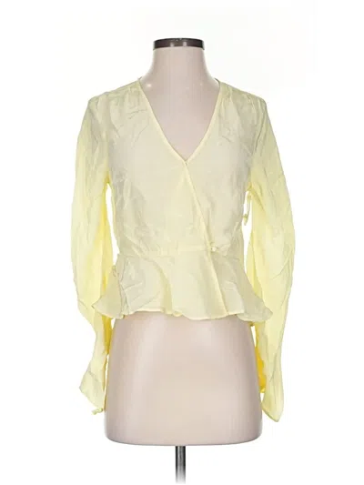 Pre-owned Madewell 3/4 Sleeve Blouse In Yellow