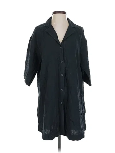 Pre-owned Madewell 3/4 Sleeve Button Down Shirt In Black