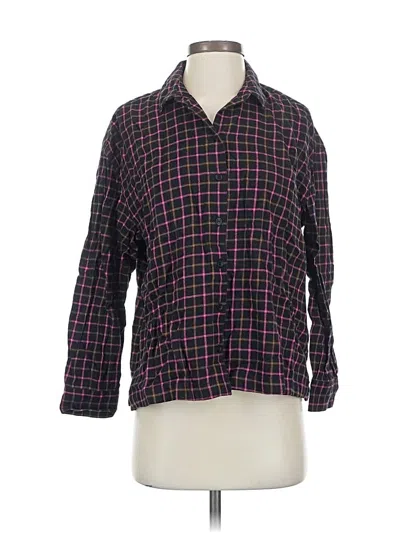 Pre-owned Madewell 3/4 Sleeve Button Down Shirt In Black