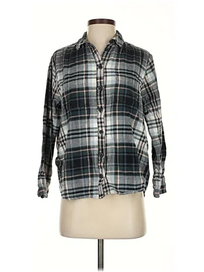 Pre-owned Madewell 3/4 Sleeve Button Down Shirt In Black