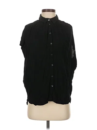 Pre-owned Madewell 3/4 Sleeve Button Down Shirt In Black