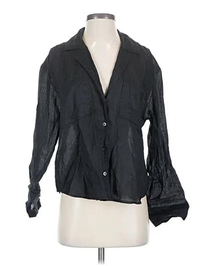 Pre-owned Madewell 3/4 Sleeve Button Down Shirt In Black