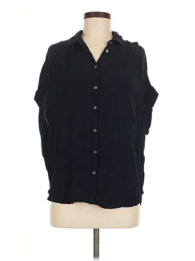 Pre-owned Madewell 3/4 Sleeve Button Down Shirt In Black