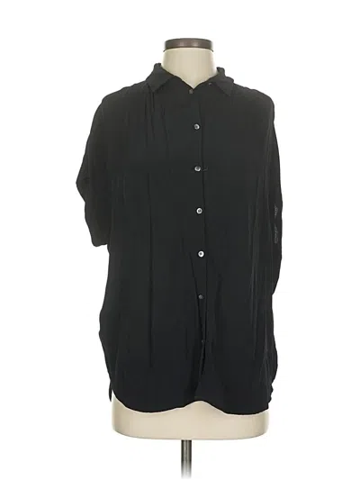 Pre-owned Madewell 3/4 Sleeve Button Down Shirt In Black