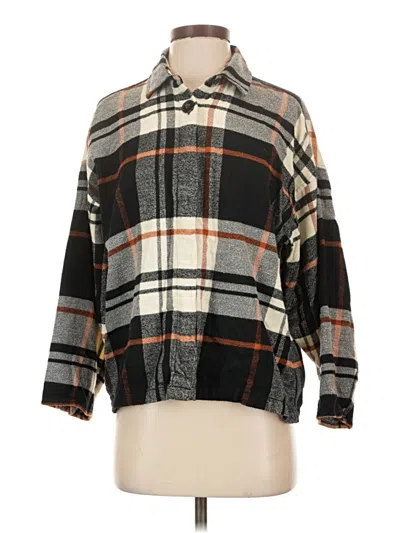 Pre-owned Madewell 3/4 Sleeve Button Down Shirt In Black