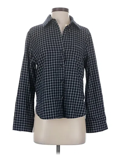 Pre-owned Madewell 3/4 Sleeve Button Down Shirt In Blue