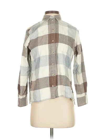 Pre-owned Madewell 3/4 Sleeve Button Down Shirt In Gray