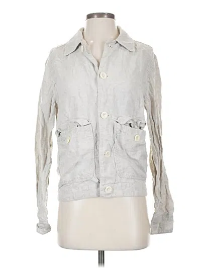 Pre-owned Madewell 3/4 Sleeve Button Down Shirt In Gray