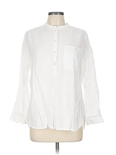 Pre-owned Madewell 3/4 Sleeve Button Down Shirt In White