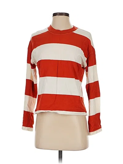 Pre-owned Madewell 3/4 Sleeve T-shirt In Orange