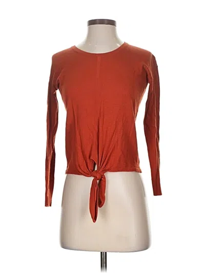 Pre-owned Madewell 3/4 Sleeve T-shirt In Orange